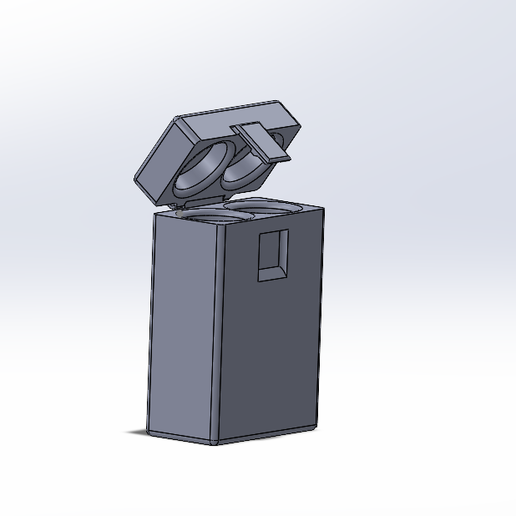 21700 2 cell travel case 3D model preview