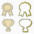 foto.png Trophy and medal for father's day cookie cutter