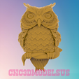 1.png Owl 3,3D MODEL STL FILE FOR CNC ROUTER LASER & 3D PRINTER