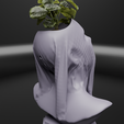 3.png Planter bust with veil and pillar + Bust with veil and pillar