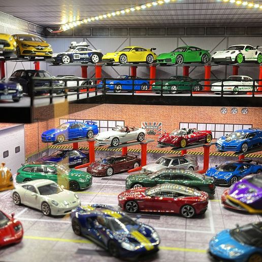 MINI GT 1/64 2-car diorama elevator