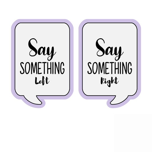 Speech Bubble Cookie Cutter STL – 2 Inch Set (Left & Right)