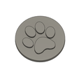 iso-view-paw.png 101 Dalmatian Cookie Cutter - PAW - Perfect for Disney Themed Parties and Dog Lovers! - MJDESIGN3D