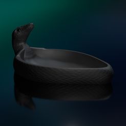 Snake_cup_Oval.jpg Snake Scarf Motif 3- Oval STL 3D Printing Model High Polygon