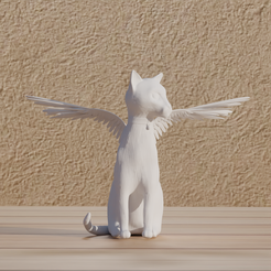 0001.png Fichier Fichier : Animaux Le chat ange gardien au format numérique STL・Idée pour impression 3D à télécharger, Mak3_Me_Studio