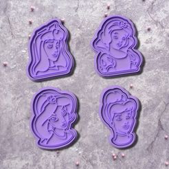 il_794xN.1972017060_2wgq-восстановлено.jpg Archivo STL Juego de 4 cortadores de galletas de las princesas Disney・Modelo de impresión 3D para descargar