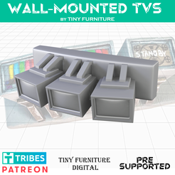 WallTVs_art.png Файл STL Настенные телевизоры "Ядерное убежище・Модель для загрузки и 3D печати