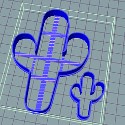 cacatus.PNG Free STL file Cactus cookie cutter・Object to download and to 3D print, ledblue
