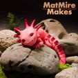 MMM_Axolotl003.jpg Adorable Articulated Axolotl, Print-In-Place Body, Snap-Fit Head, Cute Flexi