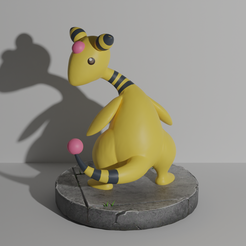 Ampharos.png STL file Ampharos pokemon 3D print model・Design to download and 3D print