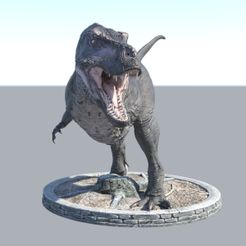 t rex11.jpg STL file Realistic Dinosaurs T-Rex Tyrannosaurus Female ( 2 Poses ) With Free Keychain・3D print object to download
