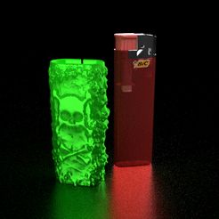02.jpg Archivo STL Porta encendedor (Cadavera)・Plan de impresora 3D para descargar