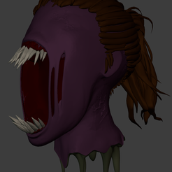 cabeza-completa.png 3D file God Of War Mermaid Head (Seductive, Desert)・Template to download and 3D print