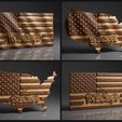 USA-Flag-and-Map-We-The-People-Pack-©.jpg US Flag and Map - We The People - Pack - CNC Files For Wood, 3D STL Models