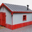 277577331_3038067756508070_8977337030163052654_n.jpg G SCALE (1:24) WESTERN MARYLAND GINGERBREAD SPEEDER SHED