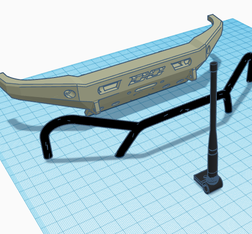 STL file 1/10 KnightRunner / TrailRunner Front Bumper with Scale ...