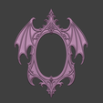 Screenshot-2026-08-14-180049.png Demon Wings Wall Frame, Gothic Oval Wall Frame, Bat Wing Mirror Frame, Dark Fantasy Wall Decor, 3D Print File for Mirrors, Portraits and Gothic Interiors