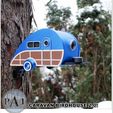 003.jpg STL file Cute Caravan Birdhouse 2.0!!! Woody!・3D printer design to download