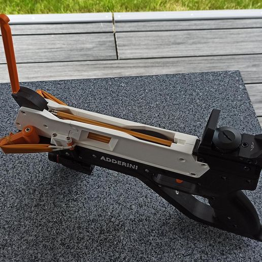 adderini_pistol_17.jpg Adderini - 3D Printed Repeating Slingbow / Crossbow Pistol