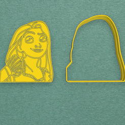 1.png Archivo STL cookie cutter Tangled・Objeto de impresión 3D para descargar
