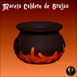 Caldero1.png Witches Cauldron Pot with accessories