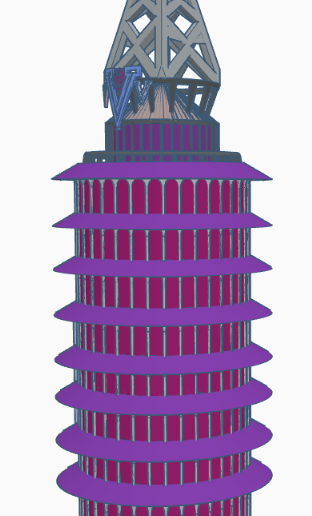 75cm tall, V Tower, Hazbin hotel, Hazbin - Inspired, Display & Storage, Diorama, Modular 3D Print STL