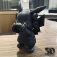 02.jpg Фигурка Пикачу KAWS черная - STL и OBJ для 3D печати