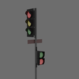 render-arnold-traffic-light.png 3D urban traffic light model for visualization and animation projects