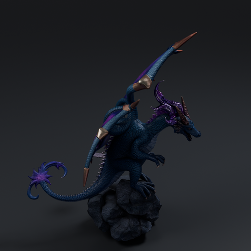 Cosmic Dragon 4 3D printable STL miniature