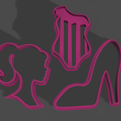 barbie-foto.png Cookie Cutter BARBIE X3