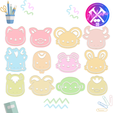 Clip-Animales.png Paper Clip Animals x12 (Page Markers)
