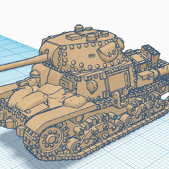 M13-40_1943.png Файл STL M13-40 ITALIAN TANK EASY PRINT 1:56 Bolt Action・Шаблон для загрузки и 3D-печати