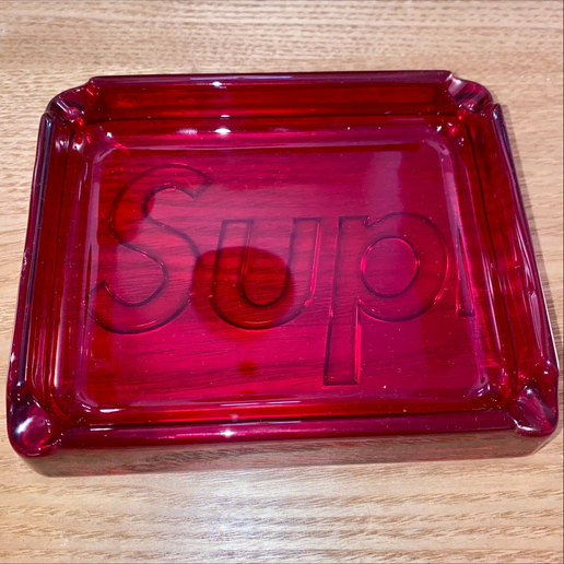 Supreme Debossed Glass Ashtray Red - SS20 - US