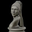06.jpg Girl with a Pearl Earring 3D Portrait Sculpture
