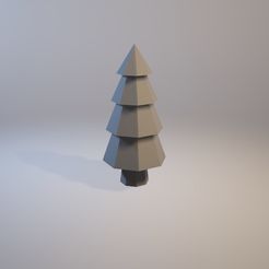 low_poly_tree1_v1.jpg Бесплатный STL файл Низкополигональное дерево・3D-печатный дизайн для скачивания