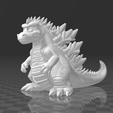 Figura-Mini-Godzilla-STL-5.png 🦖 Mini Godzilla Cute | FREE Decorative Figure FREE 🦖 Mini Godzilla Cute | FREE Decorative Figure