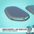 3.jpg Hood scoops / Air vents pack for 1:24 scale model cars