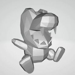 Tiny-Totodile.jpg Fichier STL Totodile minuscule Pokemon Lowpoly・Modèle pour impression 3D à télécharger