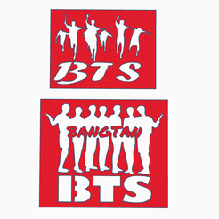 Untitled2.png Free STL file BTS Stencils・3D print design to download