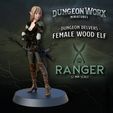 Dungeon-Delvers-Female-Wood-Elf-Ranger-Color.jpg Figurine de Ranger elfe féminin pour les jeux de rôle sur table