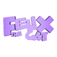 base_logo.stl Estatua del Gato Félix Multipartes Multicolor