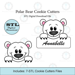 Etsy-Listing-Template-STL.png Fichier 3D Polar Bear Cookie Cutter Set | STL File・Design pour imprimante 3D à télécharger
