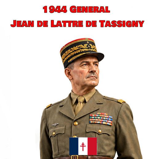 1944 General Jean de Lattre de Tassigny