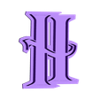 H.stl Archivo STL Harry Potter alphabet cookie cutter and stamps- CAPS - letters numbers signs!・Objeto imprimible en 3D para descargar