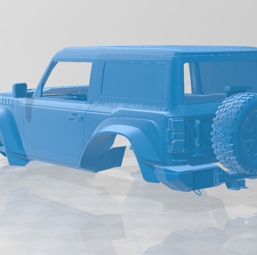 🚙 Ford Bronco Raptor Two-Door 2022 - Full Body Car Model for 3D ...