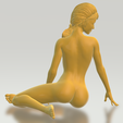 Yumi2.png 3D file Yumi Graceful Nude with Flower in Hair・3D print object to download