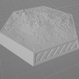 Std-Hex-Base-w_haz-Rubble.png Battletech Hex Bases with Rubble 3D Textured Top