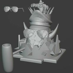 Screenshot-2023-09-24-135350.jpg STL-Datei Ork Boyz General Macarthur STOMPY HEAD WW2 kostenlos・3D-druckbares Design zum herunterladen