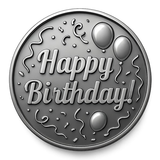 🎂 HAPPY BIRTHDAY BALOONS COIN TOKEN WALL ART・ STL File for 3D printing ...