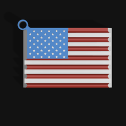 flagpic1.png Télécharger fichier STL gratuit Porte-clés drapeau américain • Design pour impression 3D, JaydenPrintz